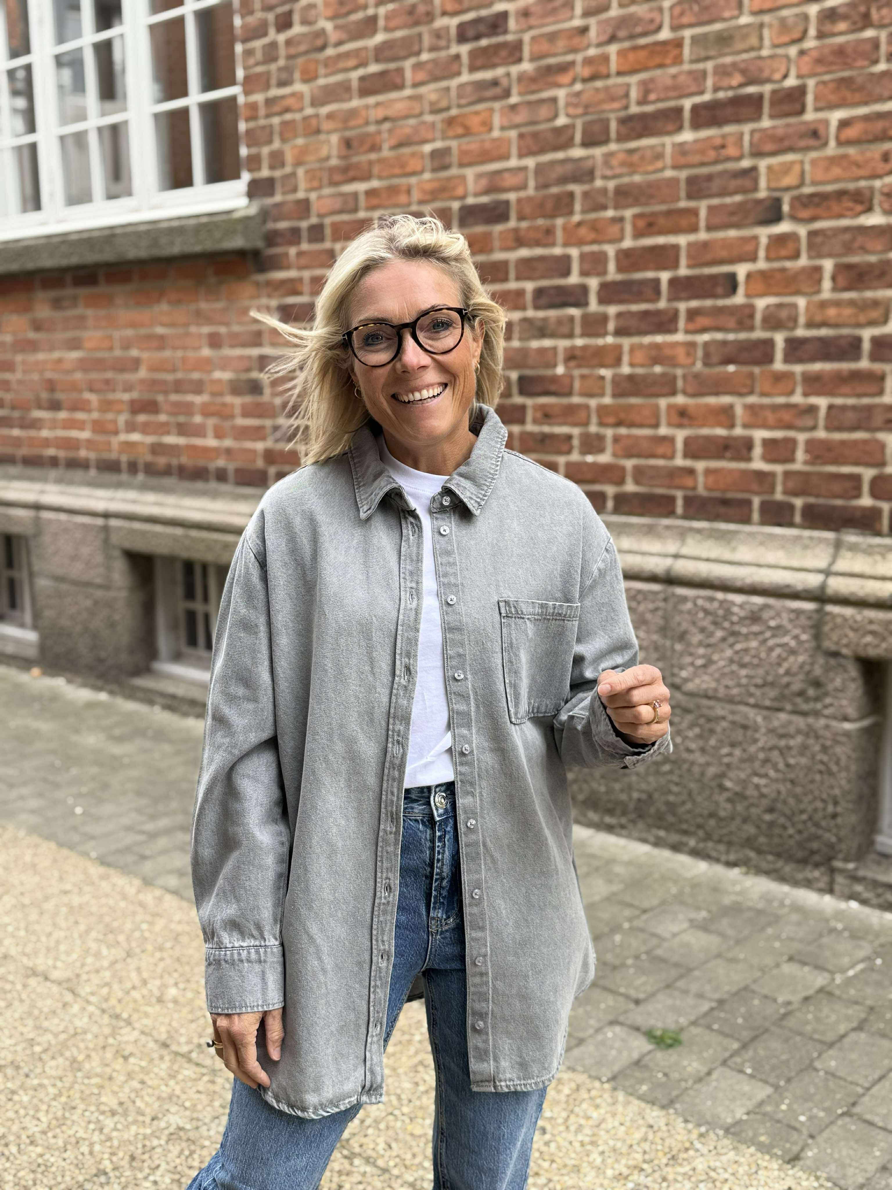 PCMAISIE Denim Shirt - Grey Denim